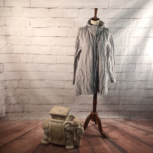 Eileen Fisher Jackets & Blazers - Eileen Fisher Crumpled Cotton Rain Jacket